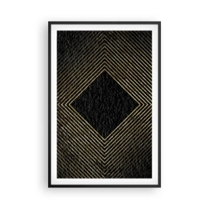 Plagát v čiernom ráme - Geometria v štýle glamour - 61x91 cm