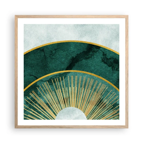 Plagát v ráme zo svetlého duba - Iná slnečná sústava - 60x60 cm