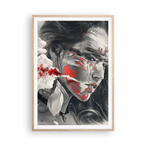 Plagát v ráme zo svetlého duba - V škárach absurdity - 70x100 cm