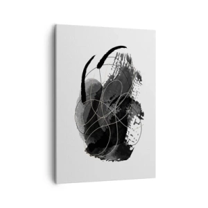 Obraz na plátne - Upletené z čiernej - 50x70 cm