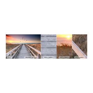 Vzorka samolepiacej fototapety Deluxe Sticker - Priestor pre vzostupy - Krajina, More, Pláž - 100x30 cm