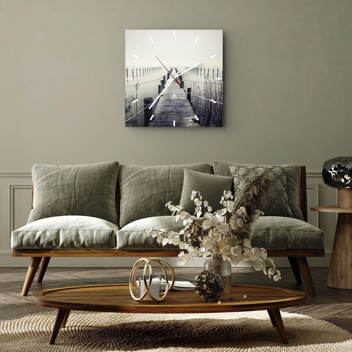 Nástenné hodiny - Ponor sa do pokoja - 30x30 cm