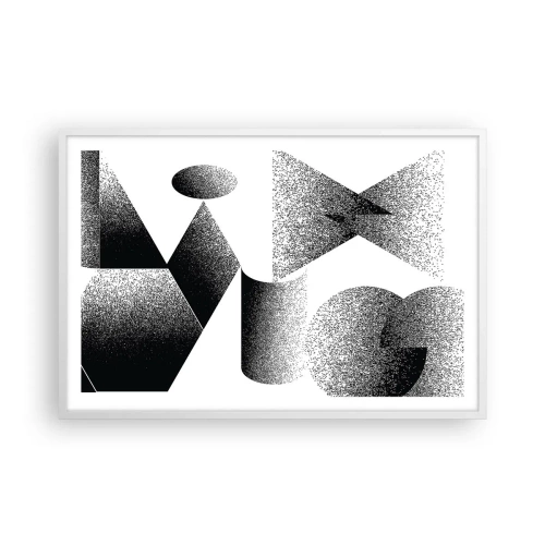 Plagát v bielom ráme - Uhly a ovály - 91x61 cm