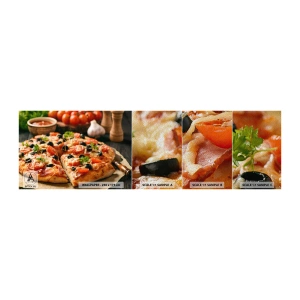 Vzorka fototapety Premium Sand - Opäť si mal šťastie - Gastronómia, Pizza, Paradajka - 100x30 cm