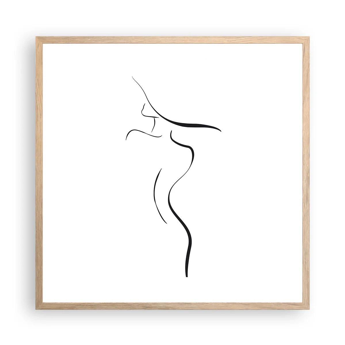 Plagát v ráme zo svetlého duba - Nepolapiteľná ako vlna - 60x60 cm