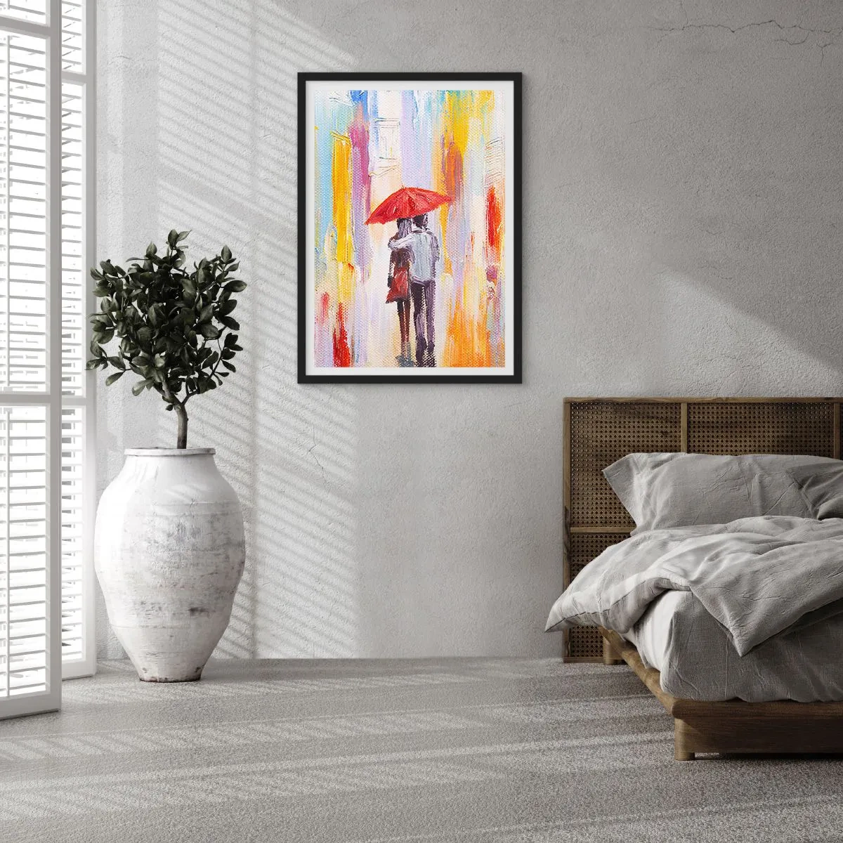 Plagát v čiernom ráme - Nech prší ďalej - 40x50 cm