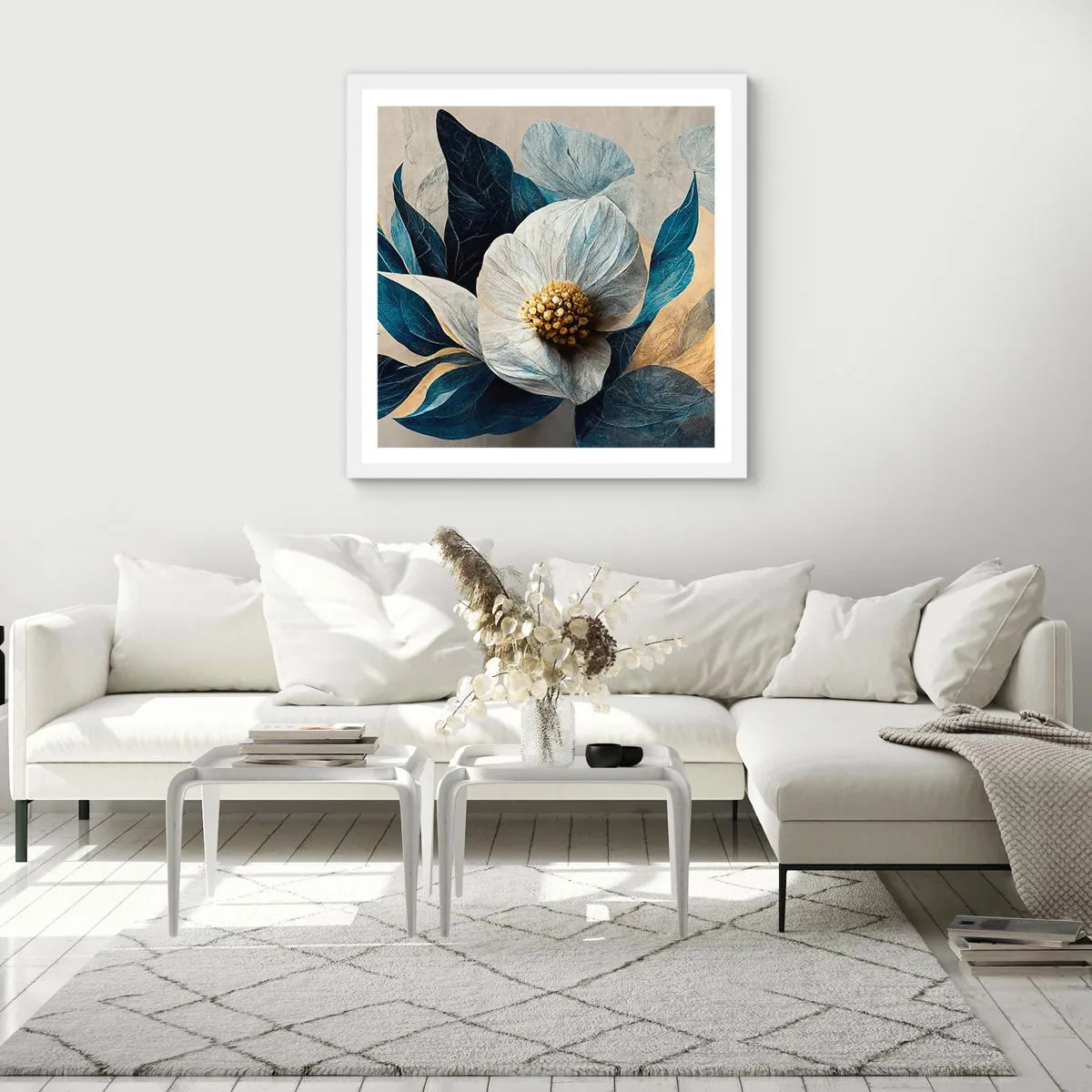 Plagát v bielom ráme - Má zlaté srdce - 60x60 cm