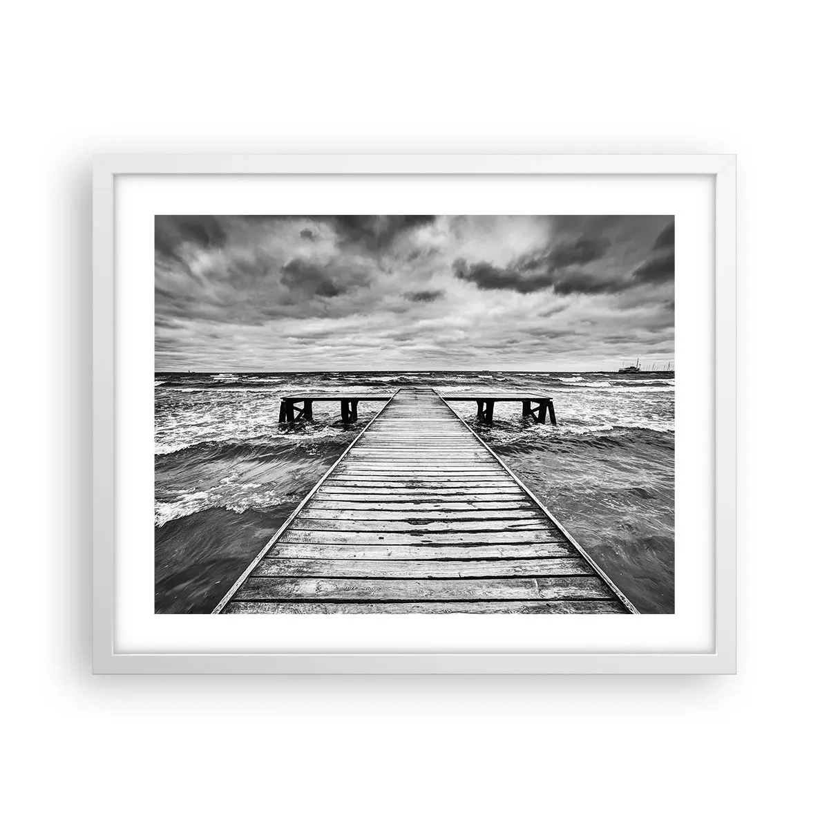 Plagát v bielom ráme - Čakám na vietor, čo rozfúka… - 50x40 cm