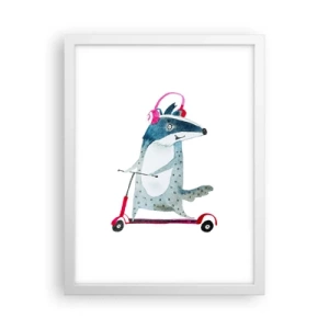 Plagát v bielom ráme - Jazvečie radosti - 30x40 cm