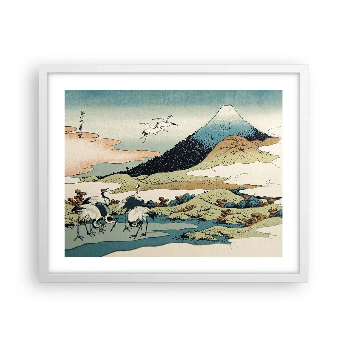 Plagát v bielom ráme - V japonskom duchu - 50x40 cm