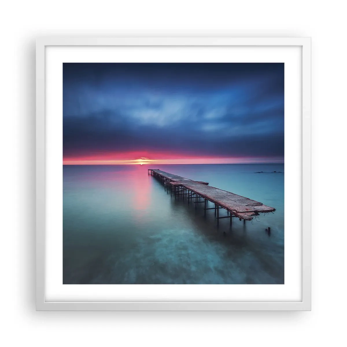 Plagát v bielom ráme - Medzi nebom a zemou - 50x50 cm