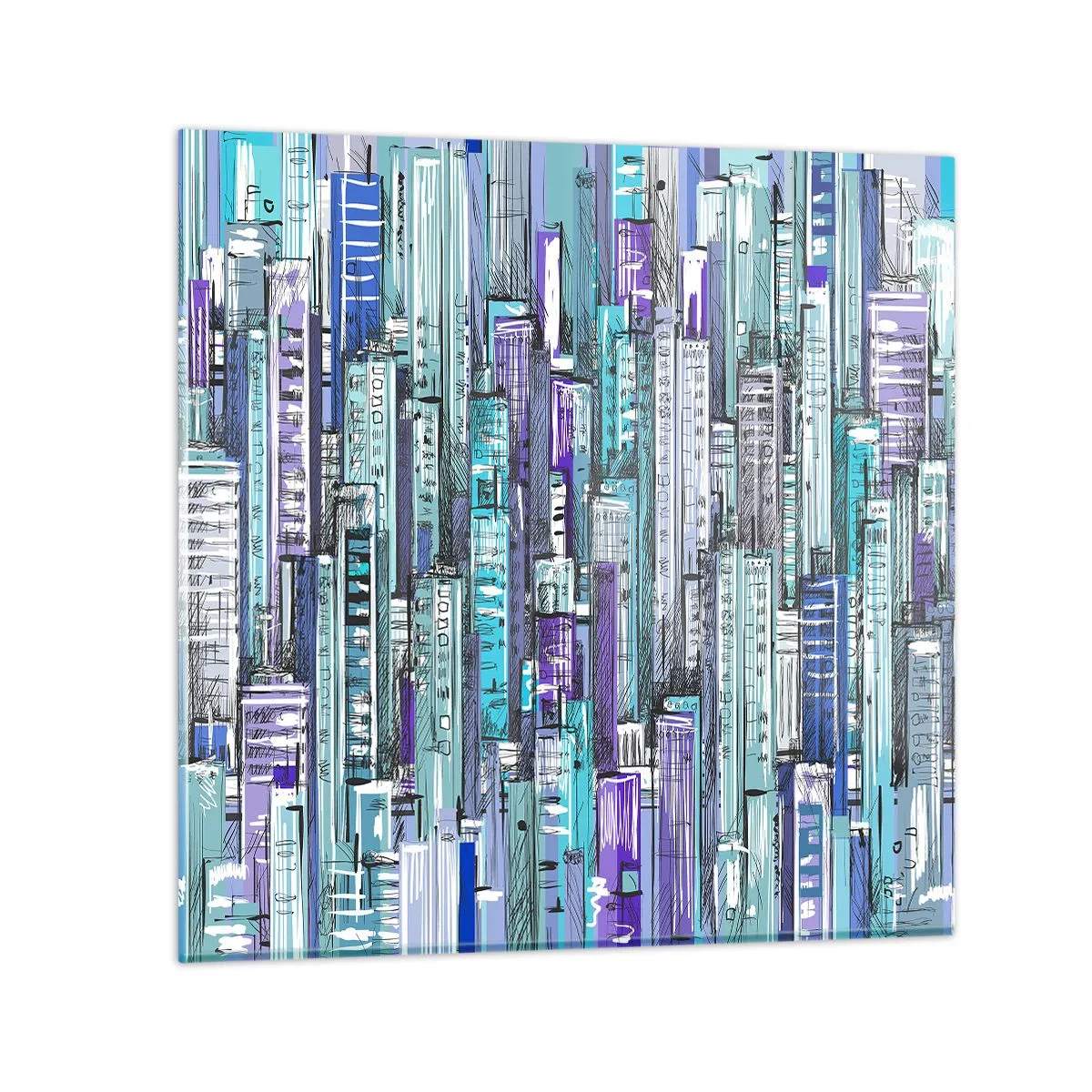 Obraz na skle - Zmodralé od neba  - 30x30 cm