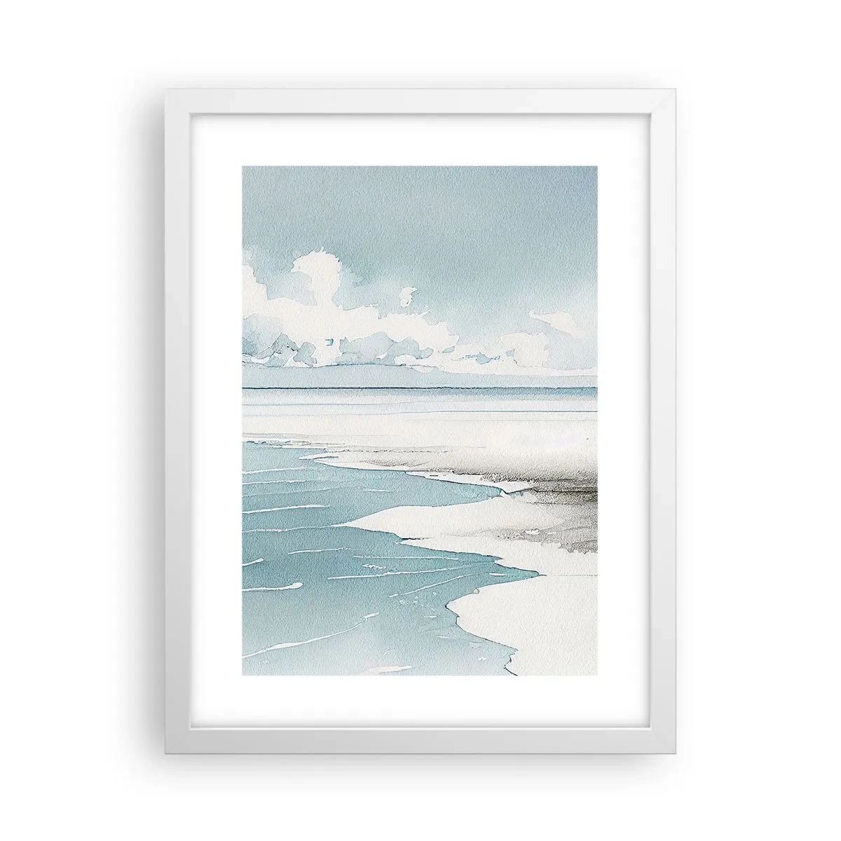 Plagát v bielom ráme - Jemný príliv - 30x40 cm