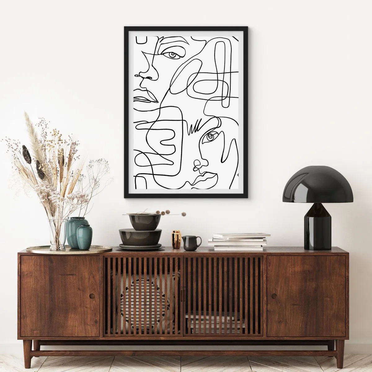 Plagát v čiernom ráme - V spletených emóciách - 50x70 cm