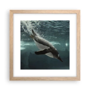 Plagát v ráme zo svetlého duba - Vitajte v mojom svete - 30x30 cm