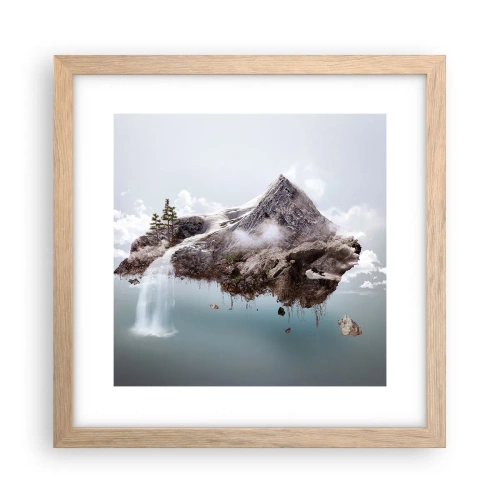 Plagát v ráme zo svetlého duba - Pohľad surrealistu - 30x30 cm