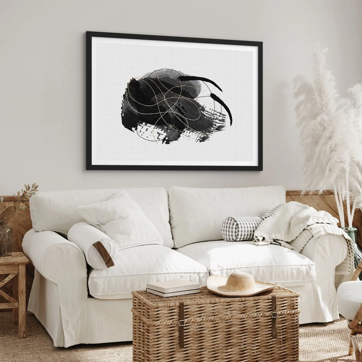 Plagát v čiernom ráme - Upletené z čiernej - 91x61 cm