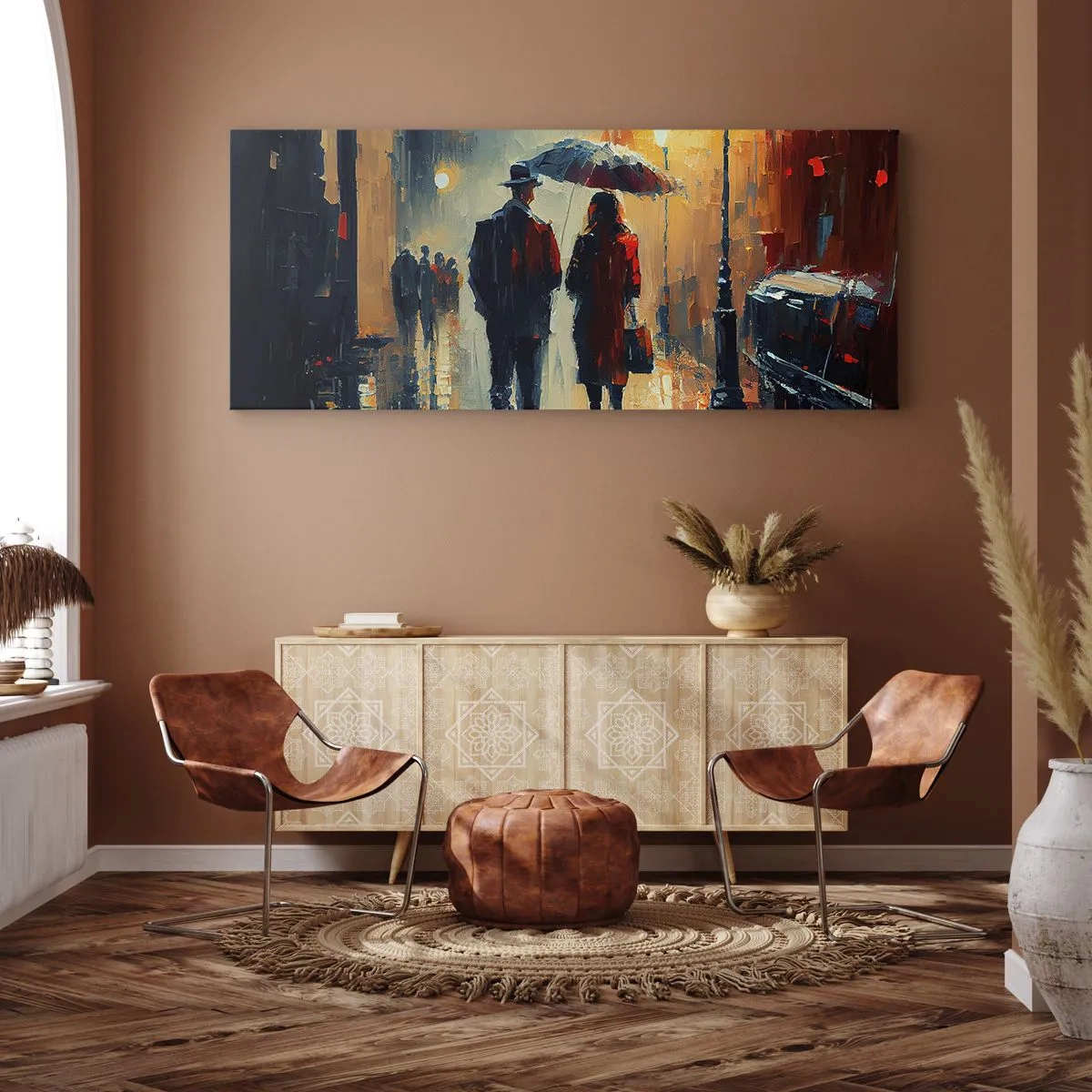 Obraz na plátne - Mestská love story - 100x40 cm