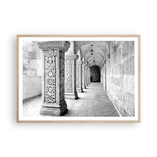 Plagát v ráme zo svetlého duba - Kam…? - 100x70 cm