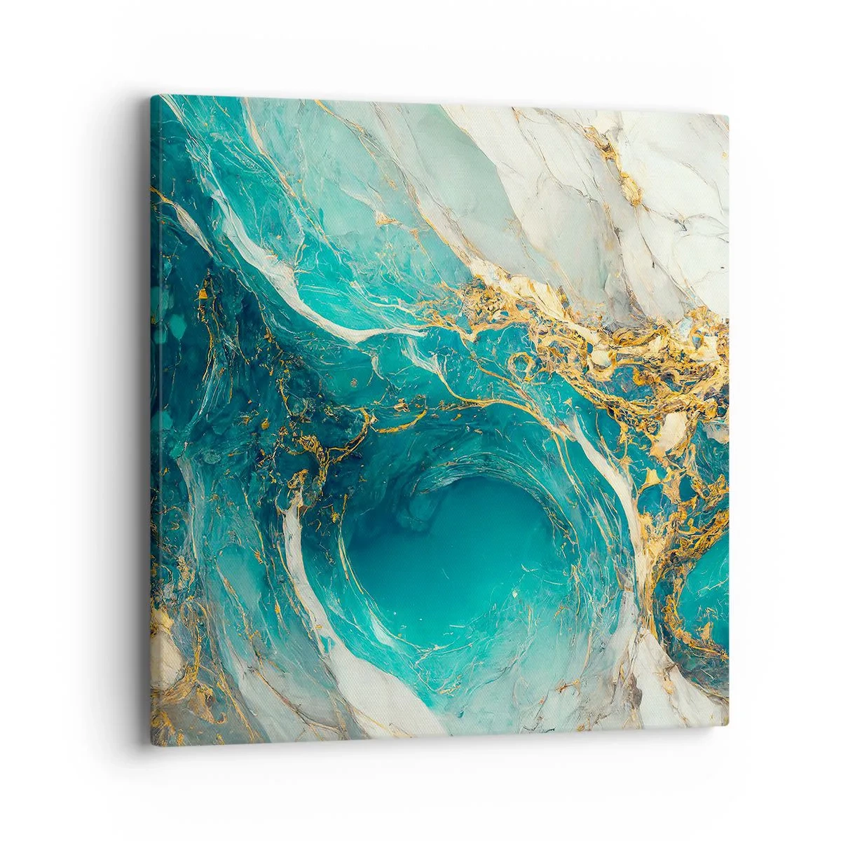 Obraz na plátne - Kompozícia so zlatými žilami - 40x40 cm