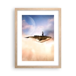 Plagát v ráme zo svetlého duba - Surrealistická cesta - 30x40 cm