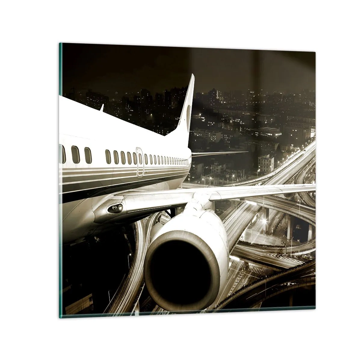 Obraz na skle - Letieť do noci - 70x70 cm