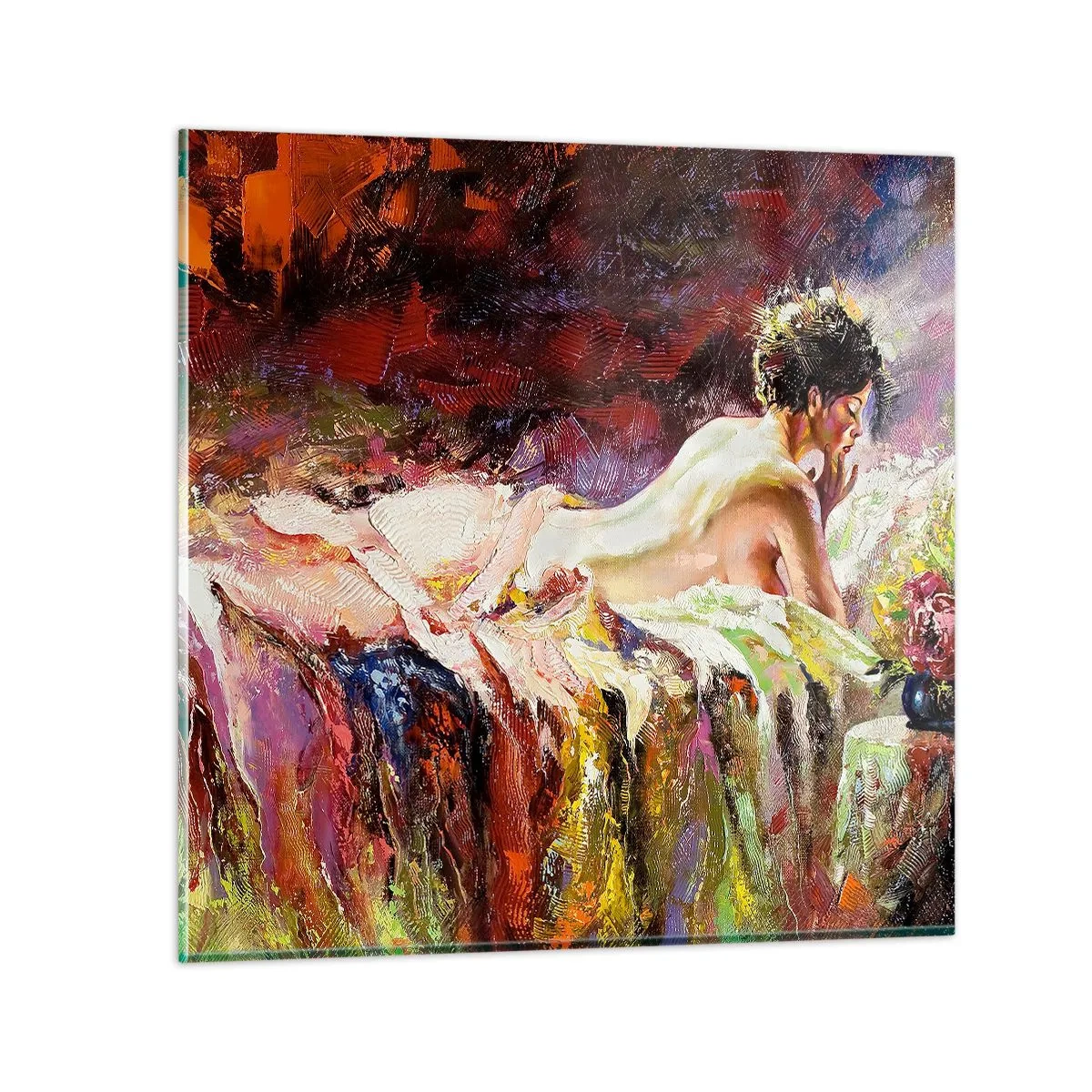 Obraz na skle - Zamyslená Venuša - 30x30 cm