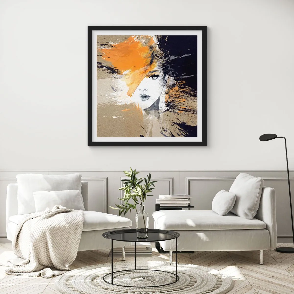 Plagát v čiernom ráme - A je svetlo - 40x40 cm