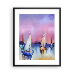 Plagát v čiernom ráme - Smer: široká voda - 40x50 cm