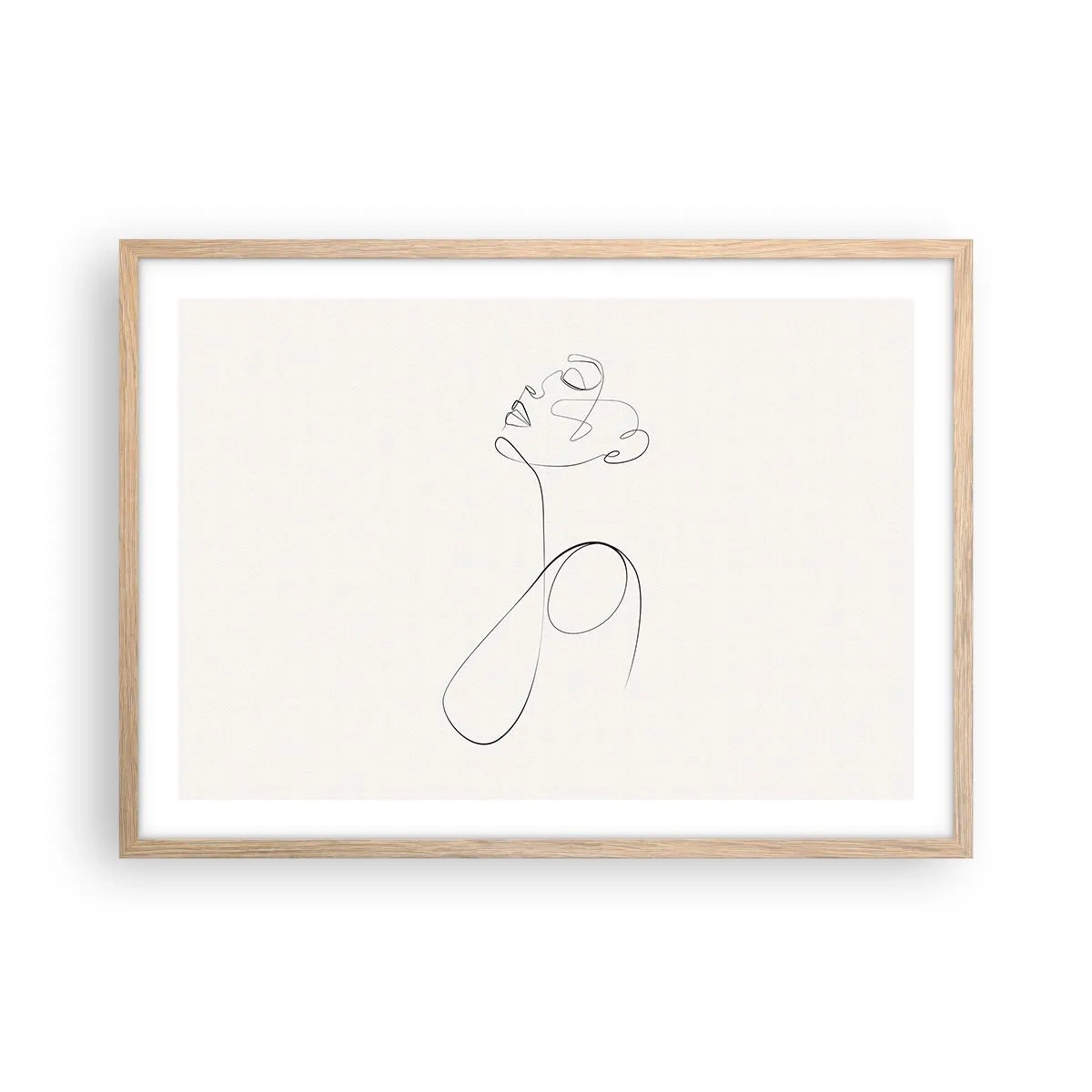 Plagát v ráme zo svetlého duba - Zamotaná v snoch - 70x50 cm