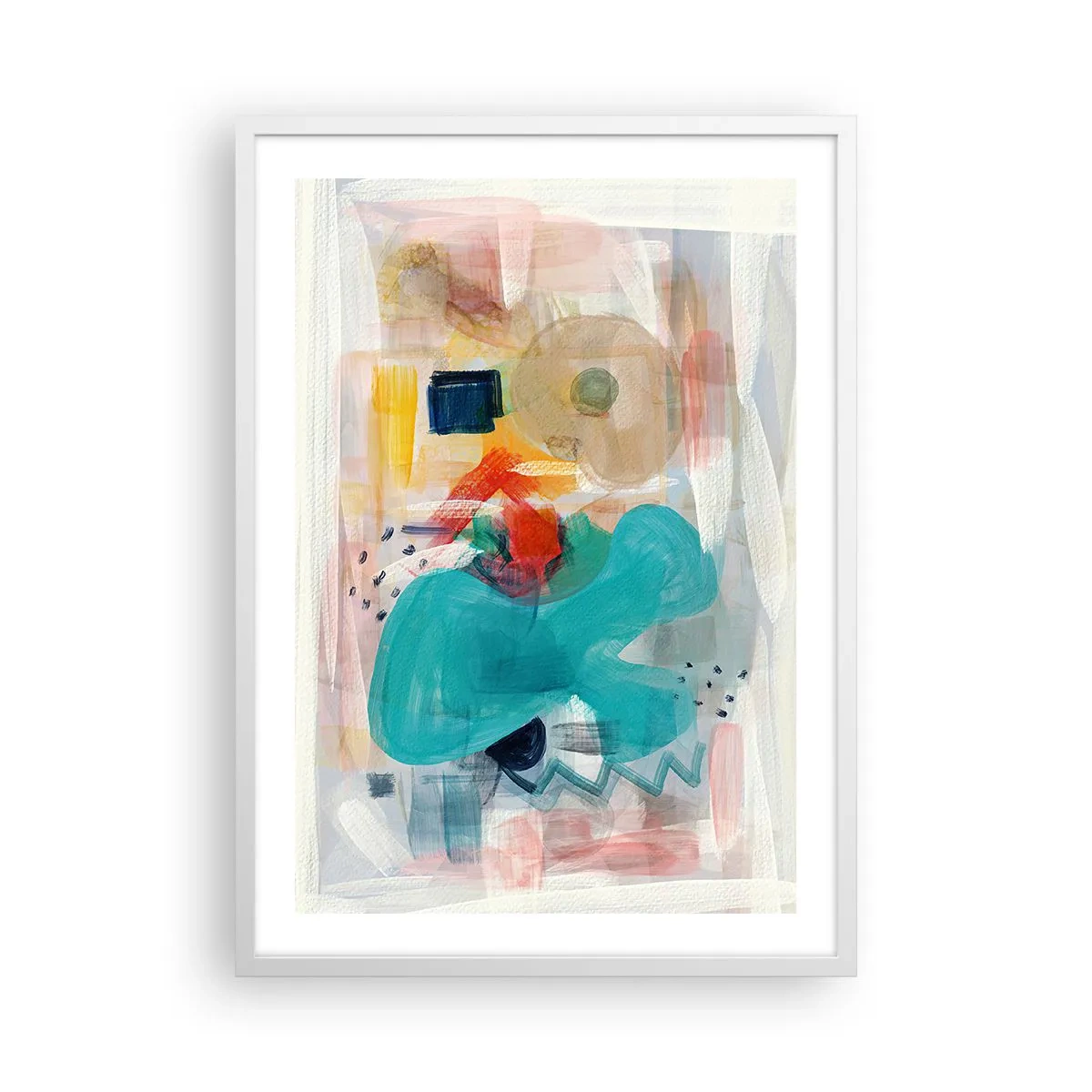 Plagát v bielom ráme - Farebná hra - 50x70 cm