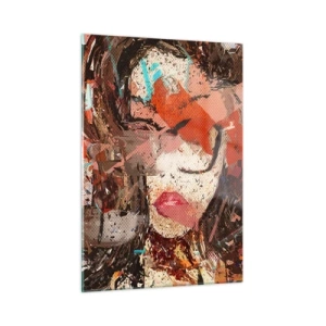 Obraz na skle - Aká si skutočne nikto nevie - 50x70 cm