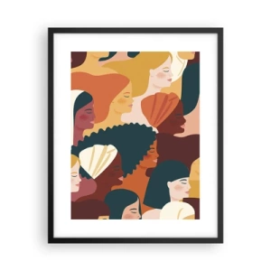 Plagát v čiernom ráme - Iba ženskosť - 40x50 cm