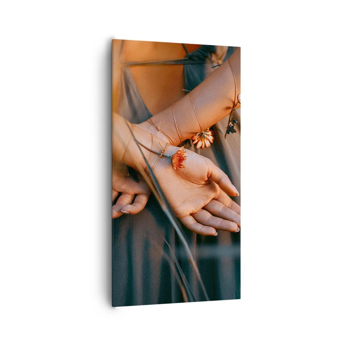 Obraz na plátne - Prepojená s prírodou - 65x120 cm