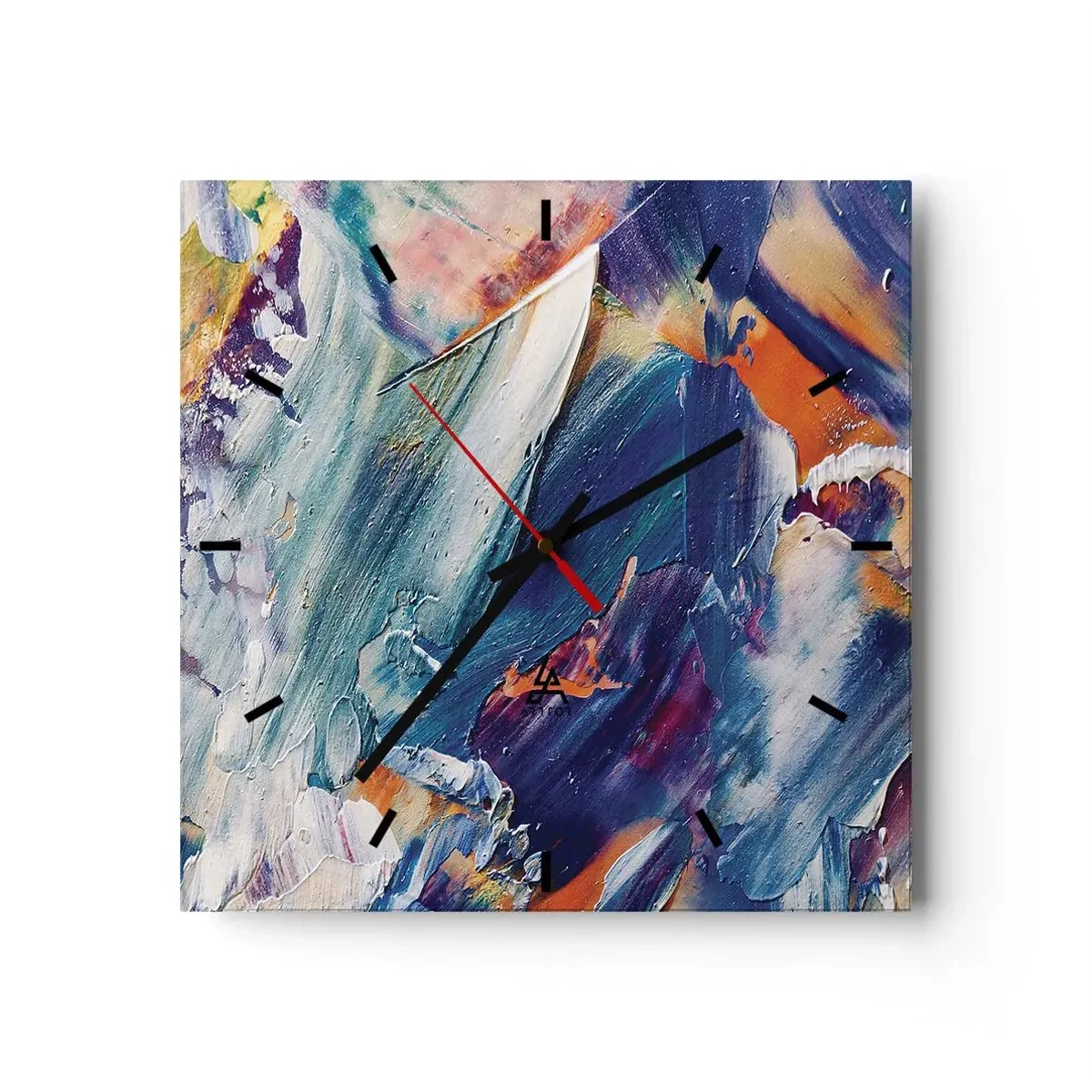Nástenné hodiny - Chaos farieb - 30x30 cm