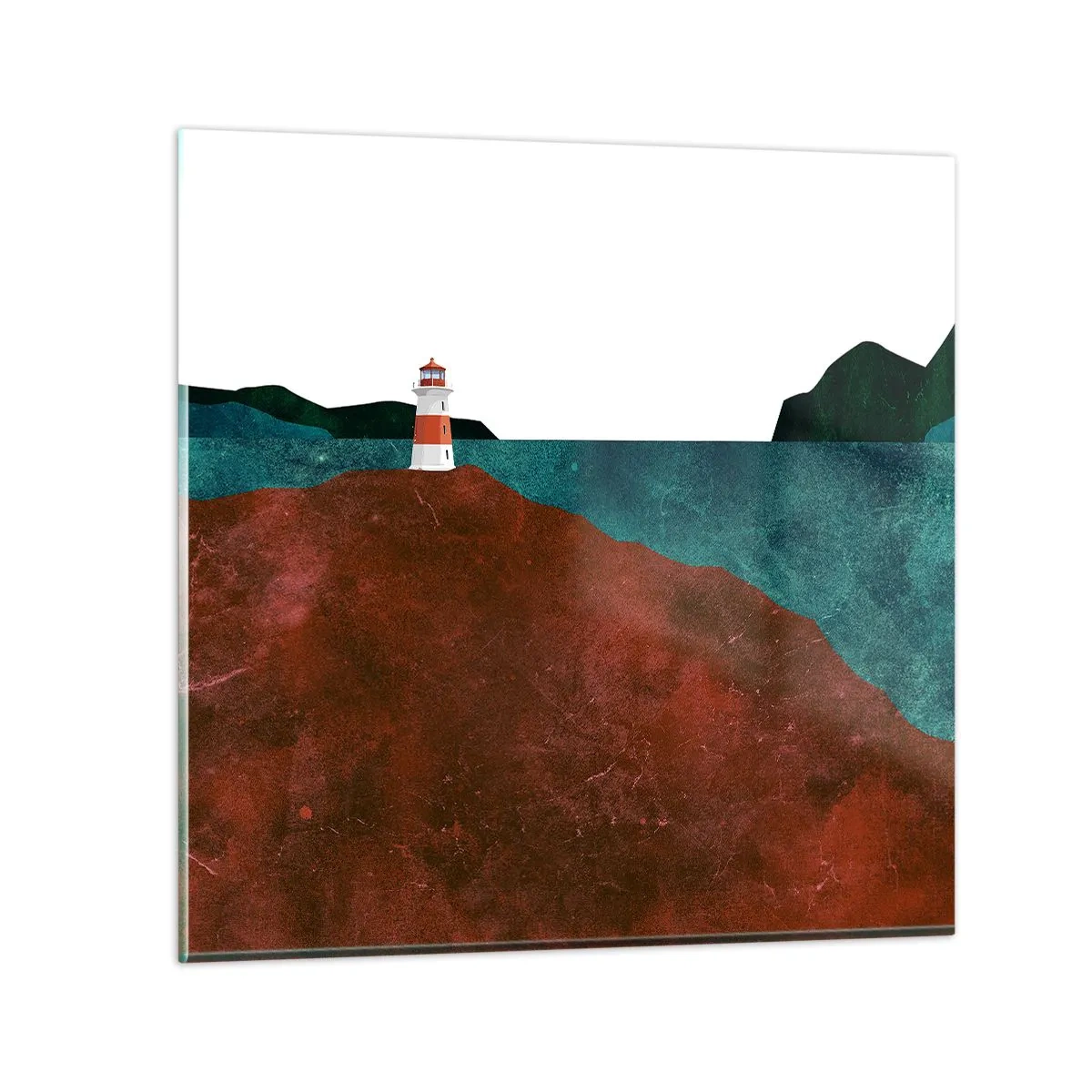 Obraz na skle - Hľadiaca na more - 30x30 cm