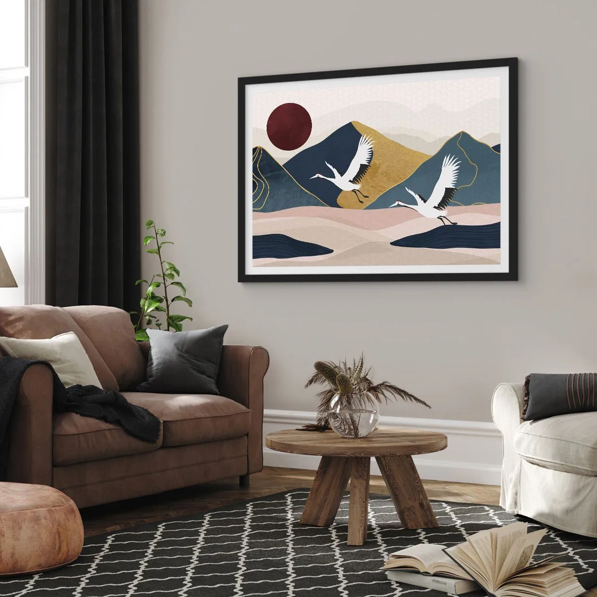 Plagát v čiernom ráme - Opäť ubehol ďalší deň - 50x40 cm