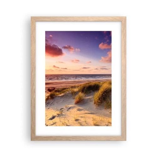 Plagát v ráme zo svetlého duba - Už letom vonia vzduch - 30x40 cm