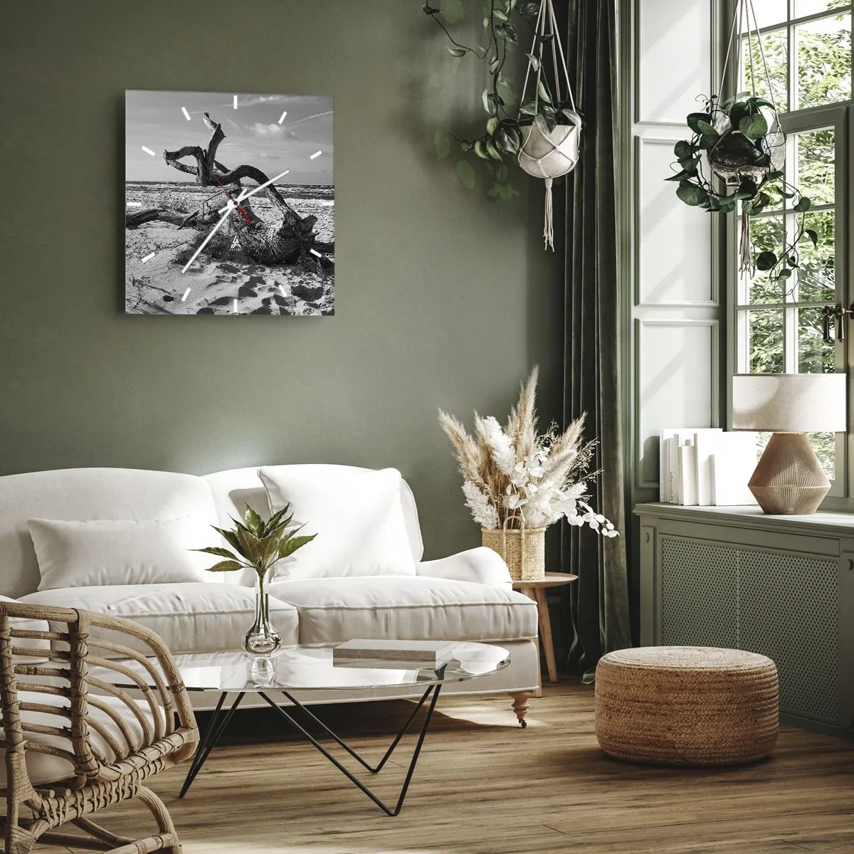 Nástenné hodiny - Morská socha - 40x40 cm