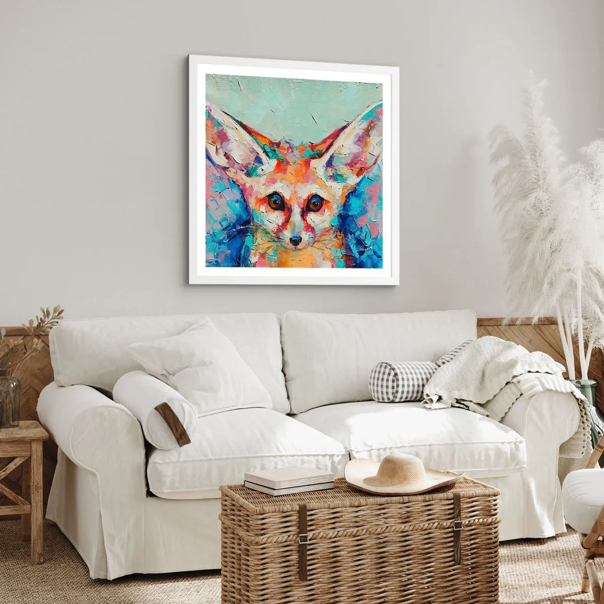 Plagát v bielom ráme - Ste na mňa pripravení? - 40x40 cm