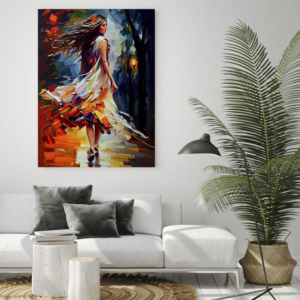 Obraz na skle - Jesenné dievča - 50x70 cm