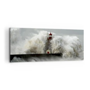 Obraz na plátne - Hnev oceánu - 100x40 cm