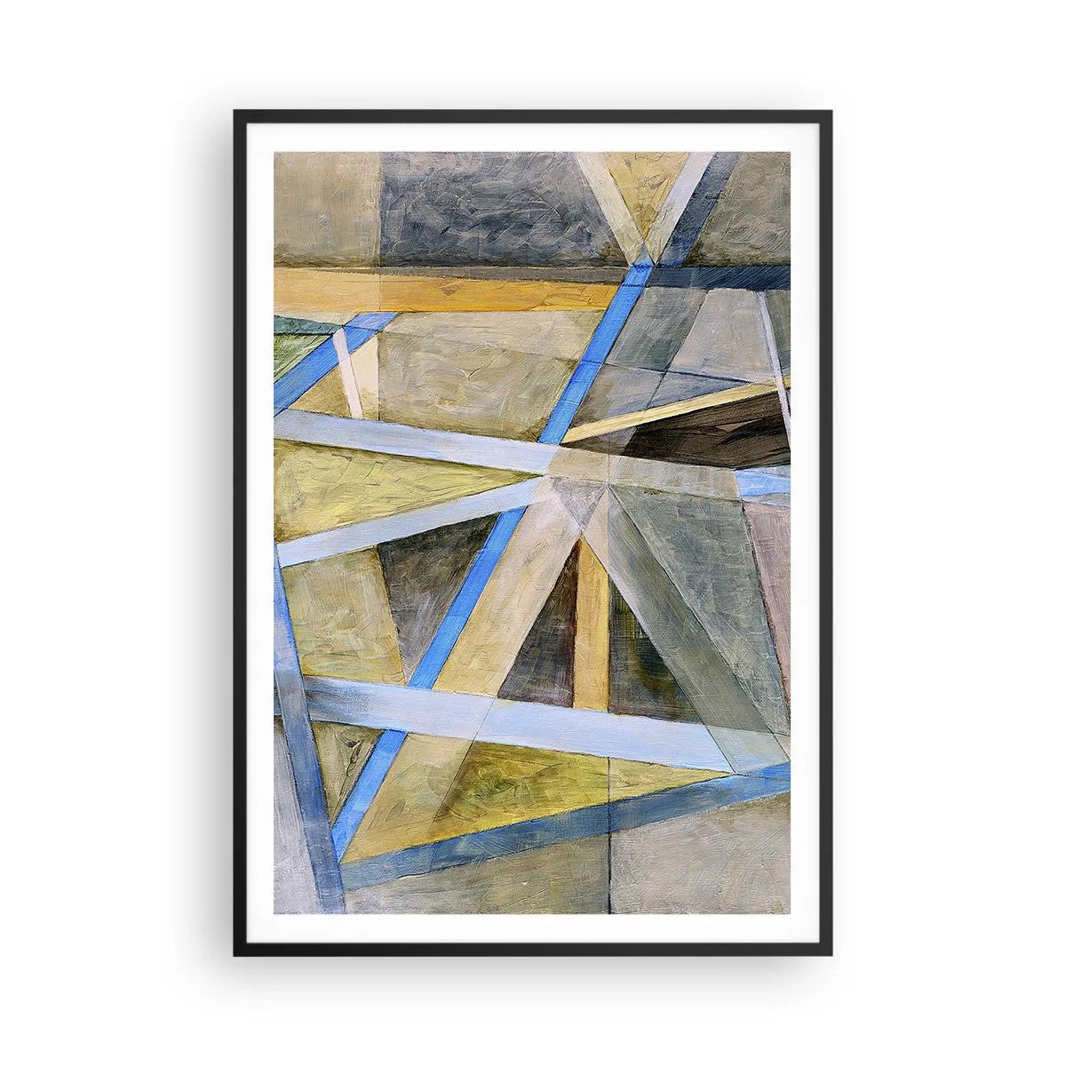 Plagát v čiernom ráme - Priamo alebo diagonálne? - 70x100 cm