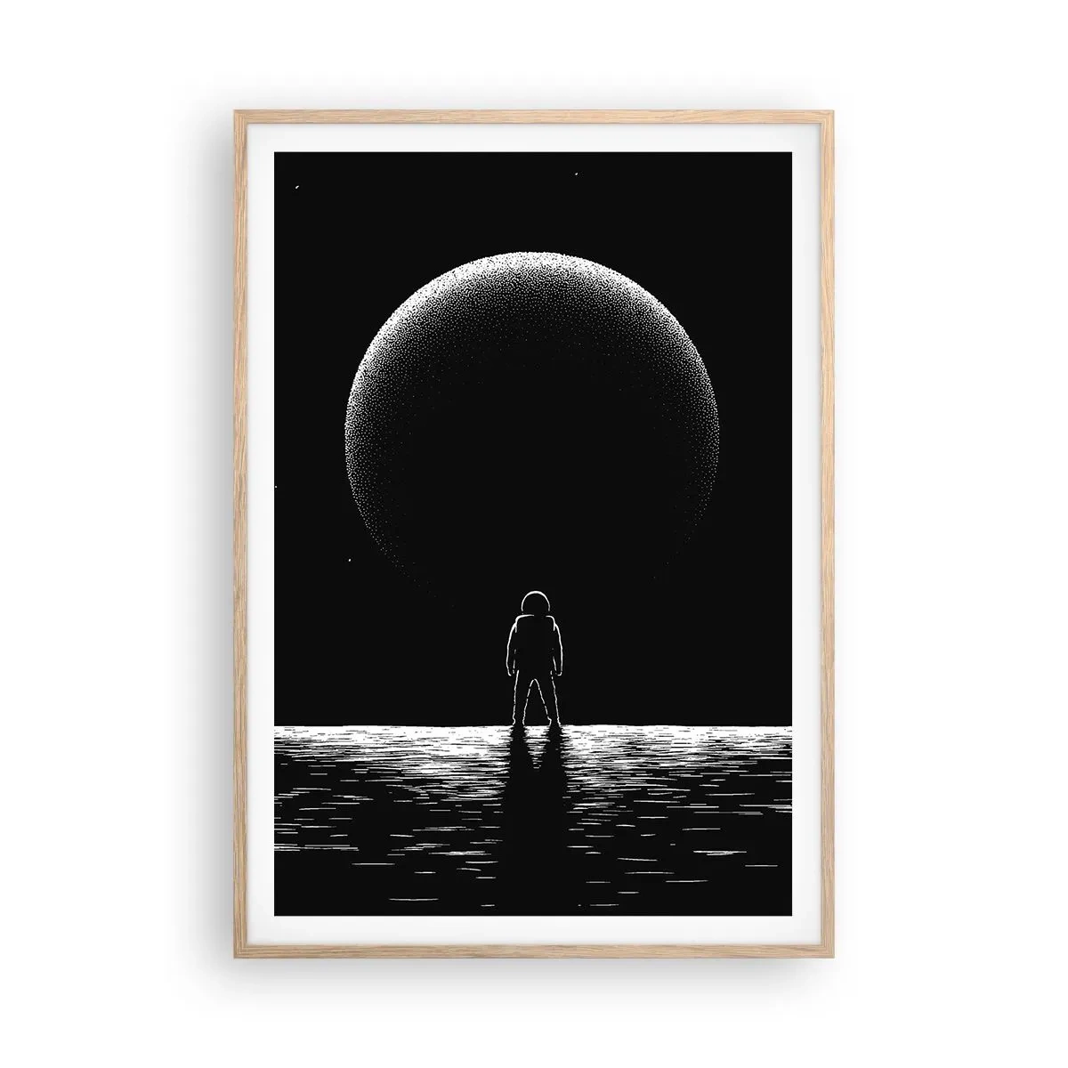 Plagát v ráme zo svetlého duba - Tvári v tvár - 70x100 cm