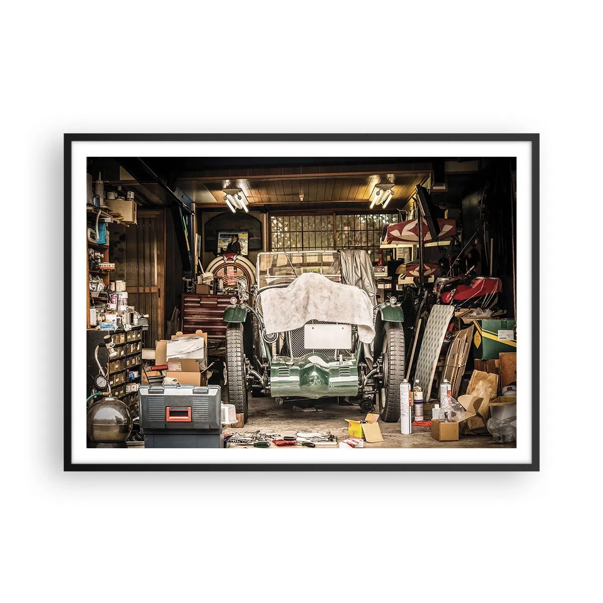 Plagát v čiernom ráme - Späť do minulosti - 100x70 cm