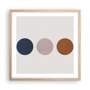 Plagát v ráme zo svetlého duba - Symbol dokonalosti - 50x50 cm