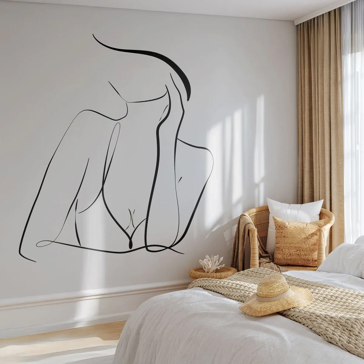 Fototapeta Premium Sand - Na vlne snov - Žena, Grafika, Kus - 300x210 cm