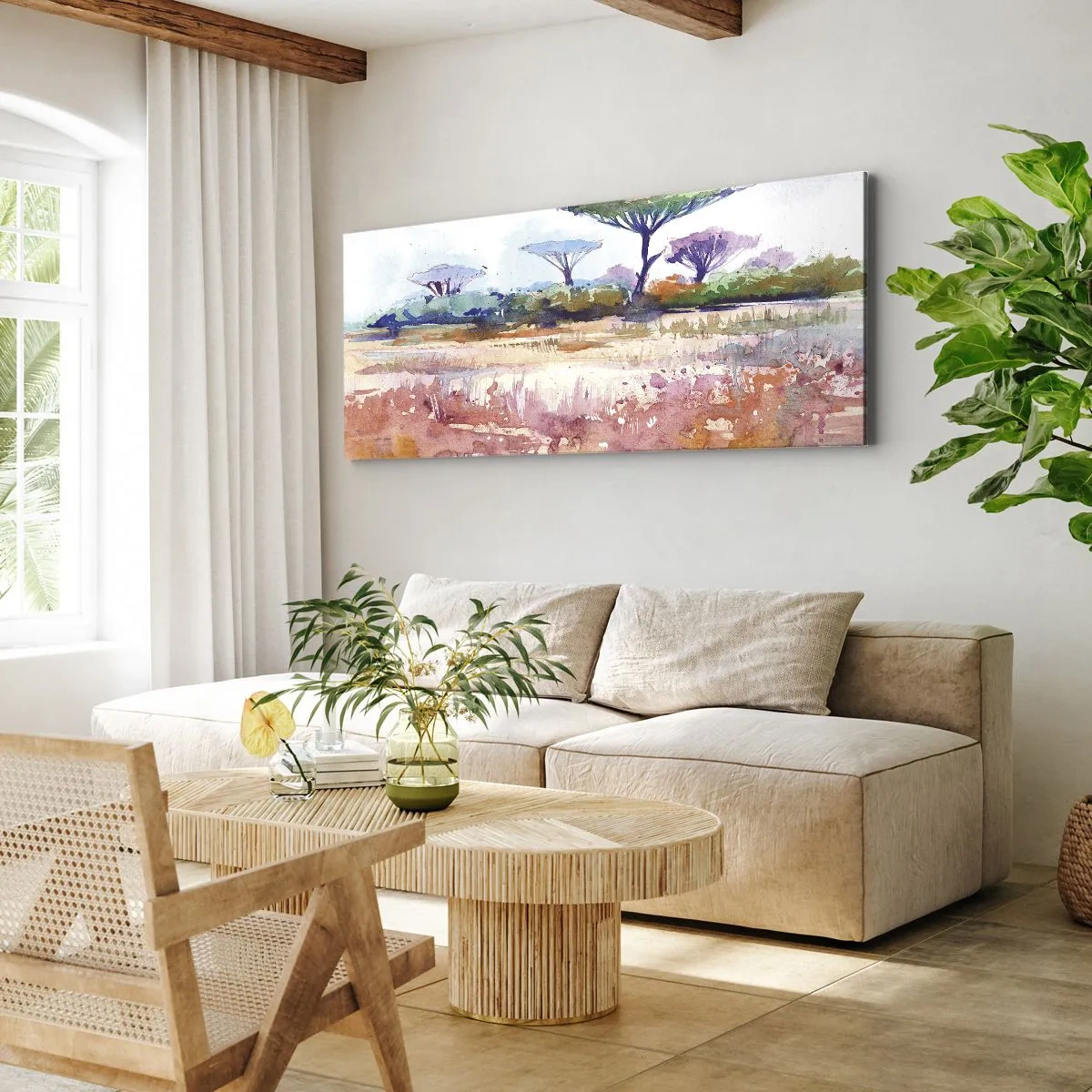 Obraz na plátne - Farby savany - 160x50 cm