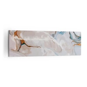 Obraz na plátne - Modré meandre pod bielou - 160x50 cm