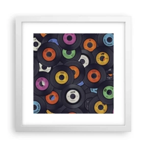 Plagát v bielom ráme - Farby klasiky - 30x30 cm